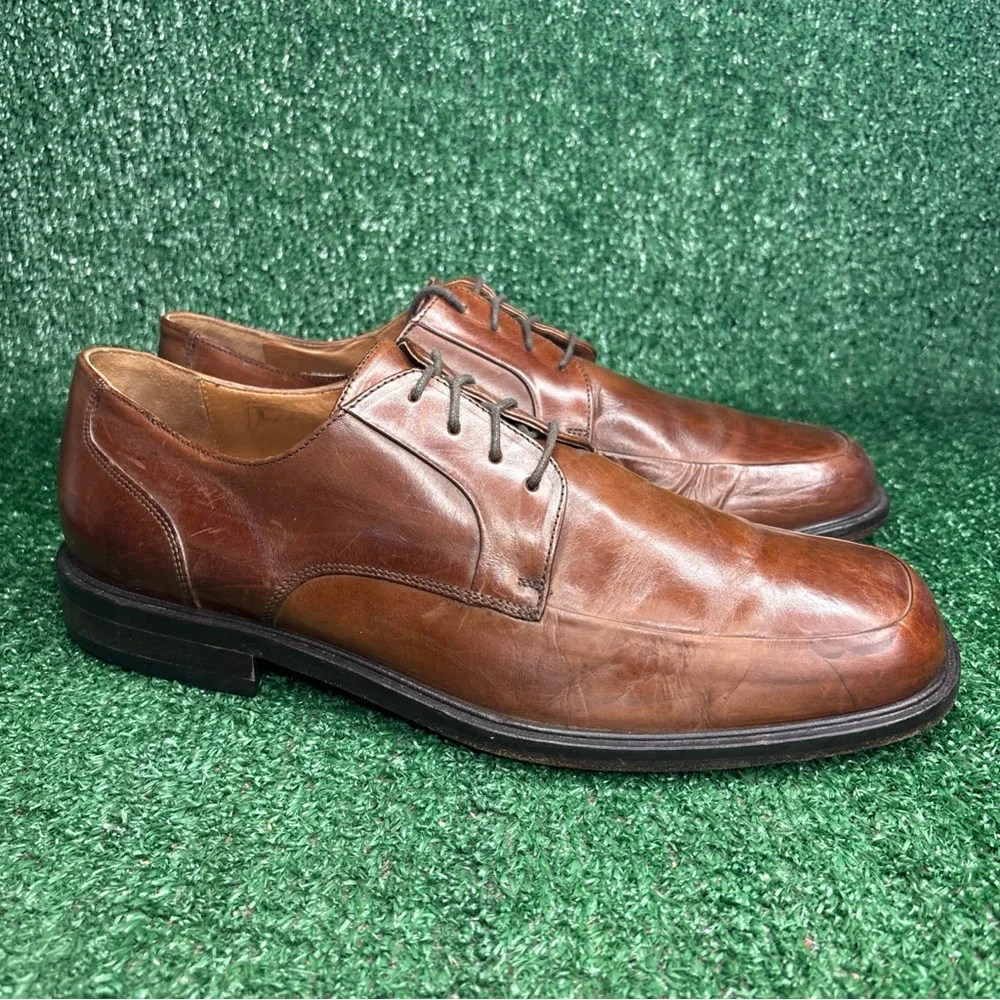 Vintage Bostonian Italy Oxfords Dress Shoes Size 11 Wide Brown Leather‎